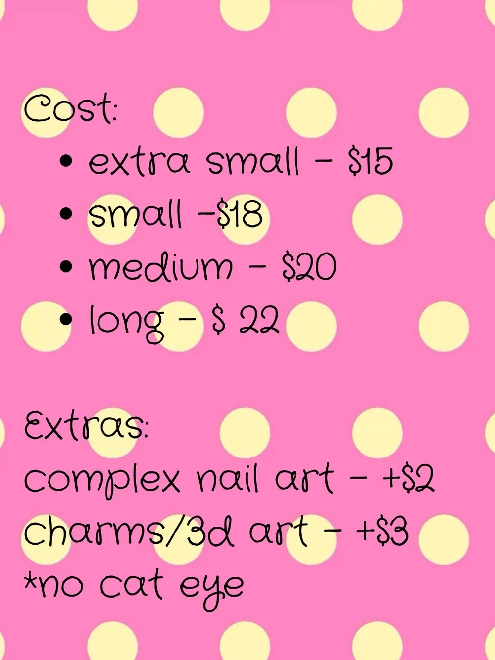 Custom Press-On Nail Set - Blue Polka Dots on Yellow Base